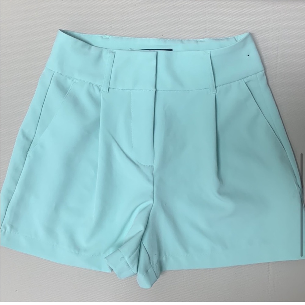 Express Super High Waisted Tailored Pleated Shorts